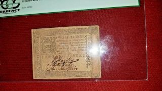 Private For Rbrown3431 Pa - 164 Oct.  1,  1773 Colonial Currency 2 Shillings
