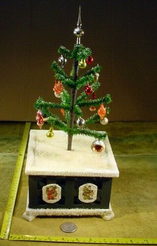 Candy Container Dollhouse Christmas Tree With Paper Leafs Garden Of Paradise 15 "