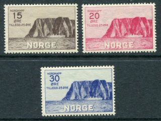 Norway 1930 North Cape Mnh Set 3 Stamps