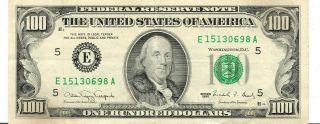 $100 Dollar Bill (u.  S) 