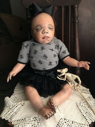Clara,  Creepy Ooak Horror Baby Doll Vampire Baby Vampire Reborn