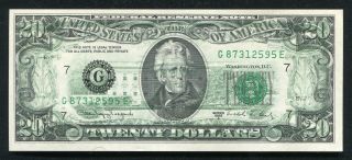 1988 - A $20 Frn “heavy Complete Face To Back Offset Printing Error” Gem Unc (b)