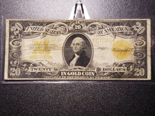 1922 Twenty Dollar $20 Gold Certificate Speelman White