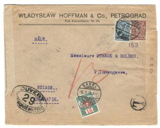 Russia 1917 One Of The First Rsfsr Covers With Switzerland Postage Due Stamp