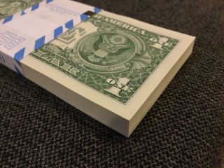 Full strap of 100 2013 $1 star notes San Francisco Fed 3