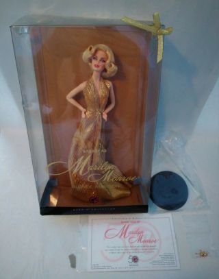 Barbie Model Muse Blonde Ambition Marilyn Monroe In Golden Gown Dress