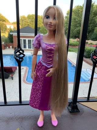 Disney My Size Posable Rapunzel 32” Princess Play Doll Euc