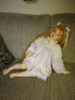 Bettina Porcelain Doll By Donna Rubert - One Of 2000 - 1996 Seated Pose