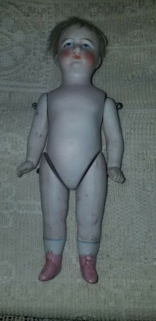 Antique All Bisque 6 " German Mignonette Jointed Doll Mold 520