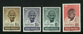 Indien India 1948 Mahatma Gandhi Mnh 187 - 190,  Perfectly