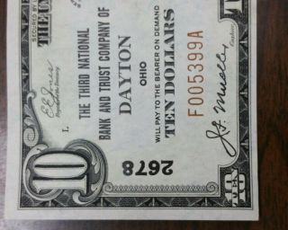 1929 $10.  00 The Third National Bank And Trust Company Of Dayton Ohio Note Crisp