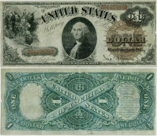 1880 One Dollar Legal Tender Large Note – F - 28
