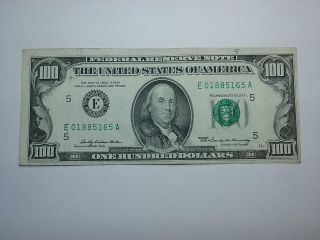 1969 - Richmond E Federal Reserve Note - $100 One Hundred Dollar Bill - Old Money