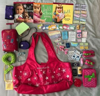 18 Inch Doll American Girl Doll Travel Bag Set Kit (luggage Suitcase Craft Books)