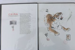 China Stamps Tigers Of Liu Jiyou Three Stamps With Special Postmarks In Album