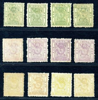 1885 - 88 Small Dragons 4 Complete Sets Full Gum