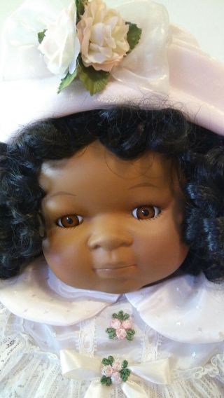 20 Inch Porcelain And Cloth African American Baby Doll