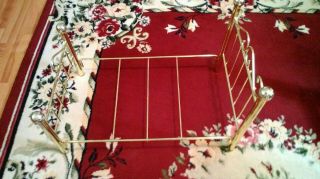 Doll Bed Metal Brass Tone 19 