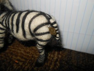 Needle Felted Animal little zebra Wool Art Sculpture ooak 2