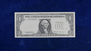 1995 One Dollar Error Au 3rd Printing On Reverse