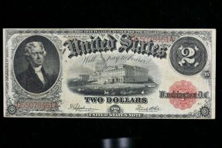 1917 $2 Large Legal Tender Fr 60 Almost Extra Fine " Great Eye Appeal "