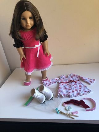 American Girl Doll Chrissa Goty 2009 With Extra Outfit,  Accessories Pierced Ears