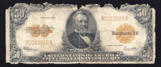 Fr.  1200 1922 $50 Gold Certificate Speelman White - Low Grade