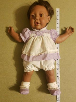 1984 Hasbro J Turner Real Baby African American Hispanic 22 " W/outfit