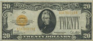 1928 Twenty Dollar $20 Gold Certificate PCGS Very Fine 25 2