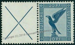 Germany 1931 Luftpost Airmail Michel Mnh W21.  1 Se - Tenant 75874
