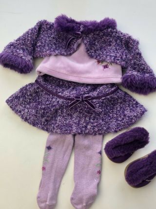 American Girl Bitty Baby Twins Pretty Plum Skirt Outfit Set Retired 2006