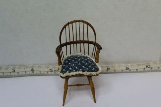 Doll House Miniature Hand Crafted Signed Chair