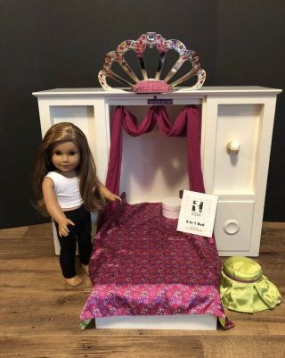 Retired American Girl Doll Of Today 3 - In - 1 Murphy Bed W/some Accessories