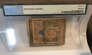 1780 Massachusetts Colonial Note 20 Shillings FR MA278 PMG 25 Very Fine May 5 3