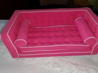 Mattel Barbie Doll Jonathan Adler Pink Couch Sofa With Fashion Royalty Cushions