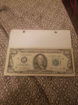 Star Note One Hundred Dollar Bills Circulated 1990,  Real Money 2