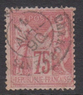 France - 1885,  75c Rose - Type Ii Stamp - F/u - Sg 238