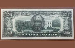 1974 $20 Federal Reserve Full Reverse Overprint Error Note Twenty Dollar Bill