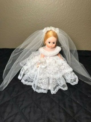 Madame Alexander Doll 8 " Bride 336 Blonde With Hazel Eyes