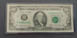 1988 Us $100 Dollar Bill B89081990d