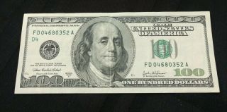 2003 Series A 100 Dollar Bill