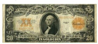 1922 Us $20 Dollar Gold Certificate Fr 1187 Speelman / White Vf - Ef