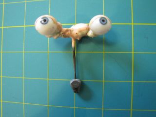 Antique Glass Doll Eyes On Rocker For Bye Lo Baby 16 Mm
