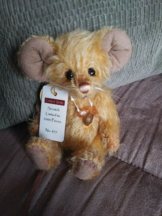 Sweet Charlie Bears Minimo " Scratch " Isabelle Lee Mohair Bear/mouse W/tag & Bag