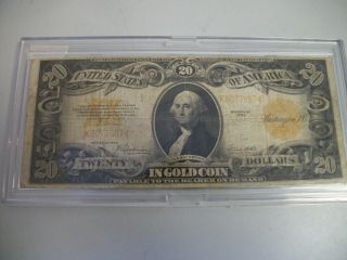 $20 1922 Twenty Dollar Usa Gold Seal Note Large Bill Currency Certificate