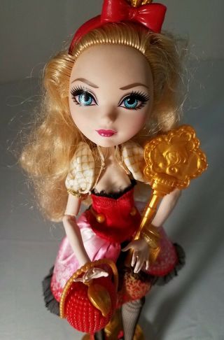 Mattel Ever After High Doll Apple White With Accessories And Stand