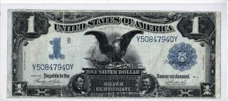 1899 $1 Black Eagle Silver Certificate Large Fr - 233 ( (w/ Rich Colors))