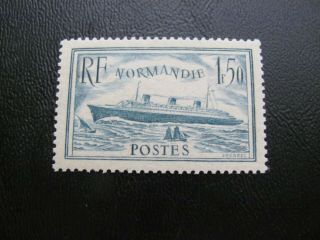 France 1935 Sc 300a Normandie Set Mnh $145