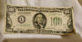 1934a $100 Dollar Bill Serial Number
