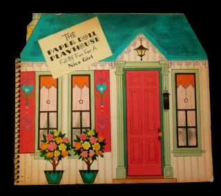 1960s Hallmark Paper Doll Playhouse W/ Some Furniture No Dolls See Photos